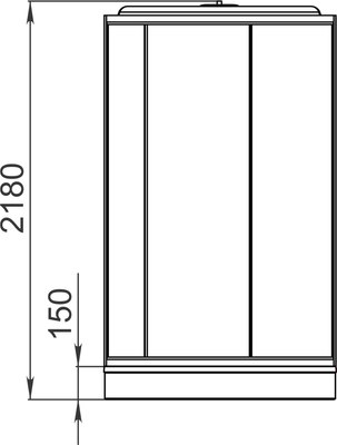 Душевая кабина Domani-Spa Simple 99 / DS01Sm99LWCl00 (белый/прозрачное стекло)