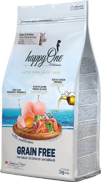 Сухой корм для кошек HappyOne Mediterraneum для котят со свежим яйцом и свежим мясом птицы - фото