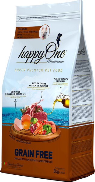 Сухой корм для собак HappyOne Mediterraneum беззерновой со свежим яйцом и свежим мясом ягненка - фото