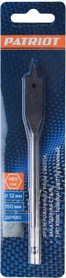 Сверло PATRIOT По дереву перовое 12х150мм / 815010182
