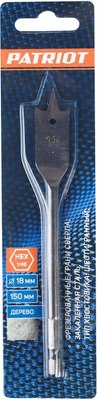 Сверло PATRIOT По дереву перовое 18х150мм / 815010185