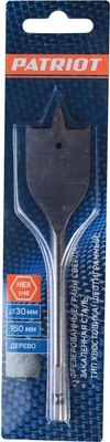 Сверло PATRIOT По дереву перовое 30х150мм / 815010190
