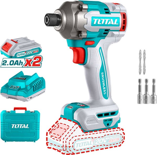 Аккумуляторный шуруповерт TOTAL TIRLI2028 - фото
