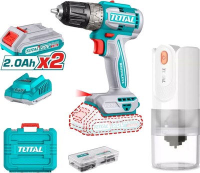 Аккумуляторная дрель-шуруповерт TOTAL TDLI20453+аккумуляторная кофемолка TCF029T / TOSLI240315 - фото