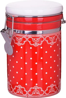 Емкость для хранения Loraine Красный узор 25816 - фото