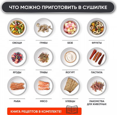 Сушилка для овощей и фруктов Pullman PL-2281Т 3в1 + таймер