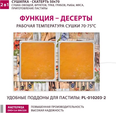 Сушилка для овощей и фруктов Мастерица ОНЭ-5.6-300/220