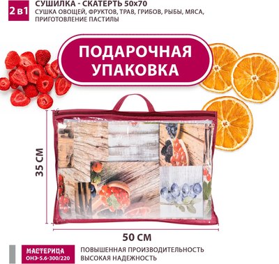 Сушилка для овощей и фруктов Мастерица ОНЭ-5.6-300/220