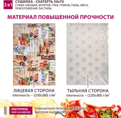 Сушилка для овощей и фруктов Мастерица ОНЭ-5.6-300/220