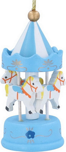 Елочная игрушка Gisela Graham Baby's First Christmas. Карусель 16654-1 - фото