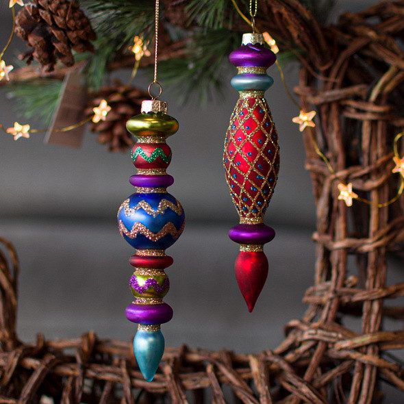 Елочная игрушка Gisela Graham Fairy Tales. Разноцветная сосулька / 01723