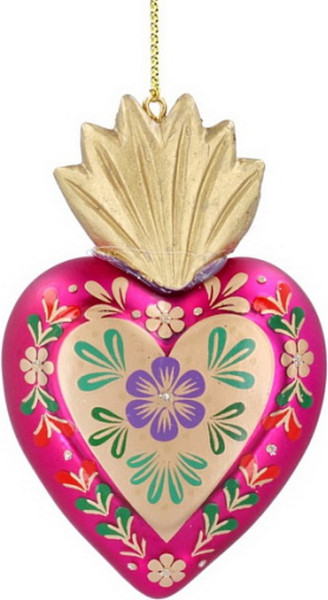 Елочная игрушка Gisela Graham Carnival. Корона и цветы / 02181 - фото