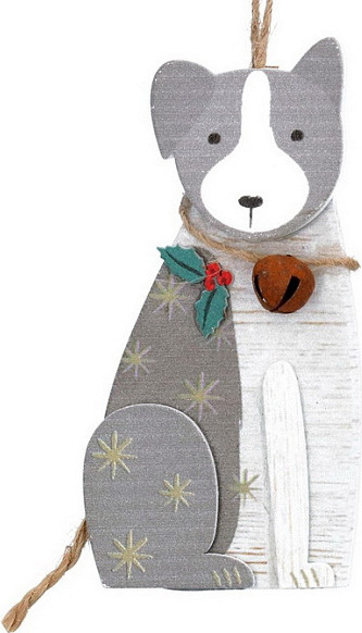 Елочная игрушка Gisela Graham New England Animal Farm. Пес /16624-1 - фото