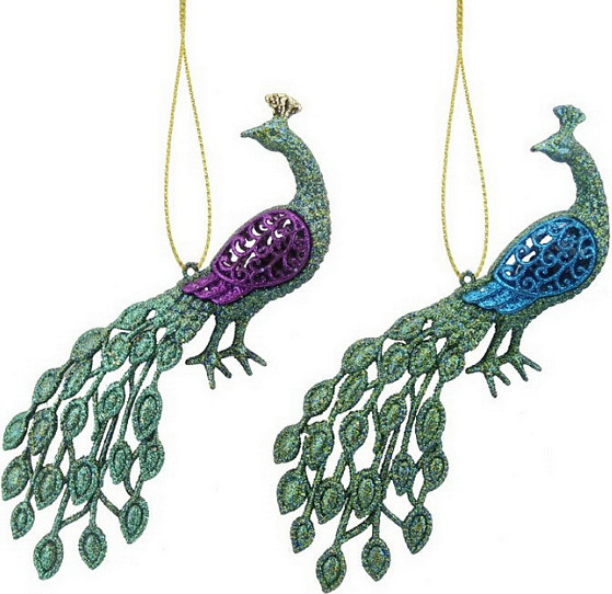 Елочная игрушка Gisela Graham Peacock Павлин / 17456-1