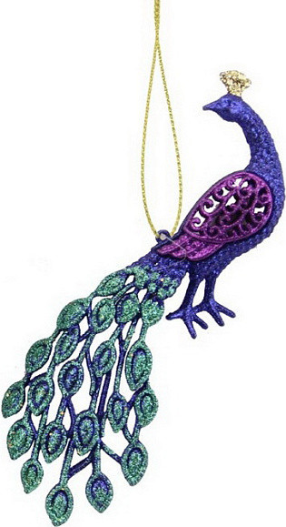 Елочная игрушка Gisela Graham Peacock Павлин / 17456-2 - фото
