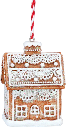 Елочная игрушка Gisela Graham Ski Lodge. Пряничный домик / 10489 - фото