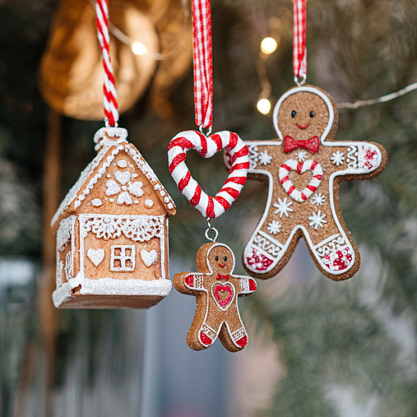 Елочная игрушка Gisela Graham Ski Lodge. Пряничный домик / 10489