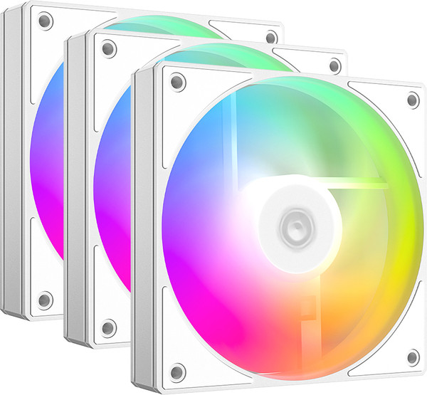 Набор вентиляторов для корпуса ID-Cooling AS-120-ARGB-W Trio - фото