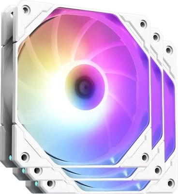 Набор вентиляторов для корпуса ID-Cooling TF-12025-PRO-ARGB Trio White - фото