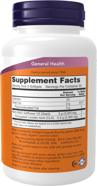 Жирные кислоты NOW CLA 800mg