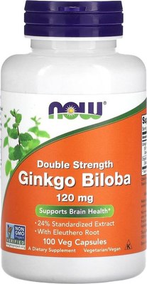 Пищевая добавка NOW Ginkgo Biloba 120mg - фото