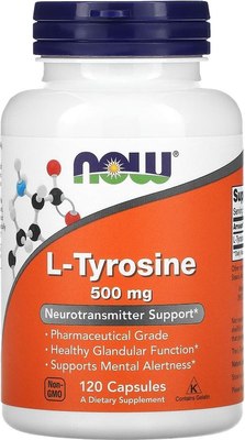 L-тирозин NOW L-Tyrosine 500mg - фото