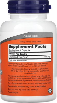 L-тирозин NOW L-Tyrosine 500mg
