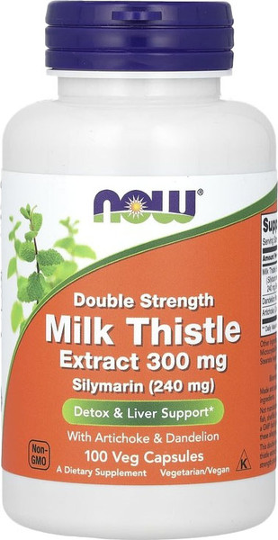 Пищевая добавка NOW Silymarin Milk Thistle Extract 300mg - фото
