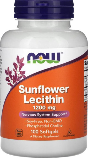 Пищевая добавка NOW Sunflower Lecithin 1200mg - фото