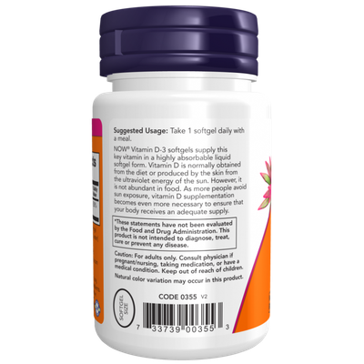 Витамин NOW Vitamin D-3 2000 I.U