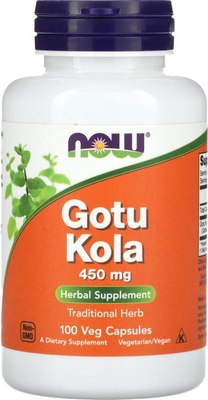 Пищевая добавка NOW Gotu Kola 450mg - фото