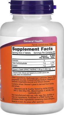 Пищевая добавка NOW Brewer's yeast 650mg