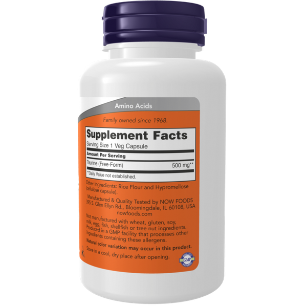 Таурин NOW Taurine 500mg