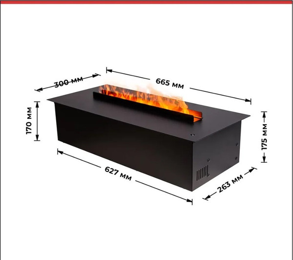 Электрокамин RealFlame 3D Cassette 630 Black Panel