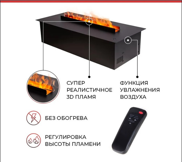 Электрокамин RealFlame 3D Cassette 630 Black Panel