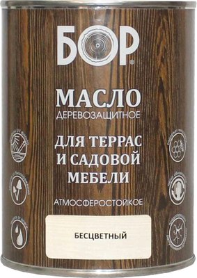 Масло для древесины БОР Для террас и садовой мебели - фото