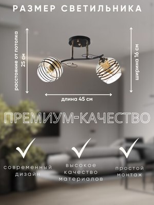 Потолочный светильник Aitin-Pro НПБ 02-2x60-101 / N6432/2