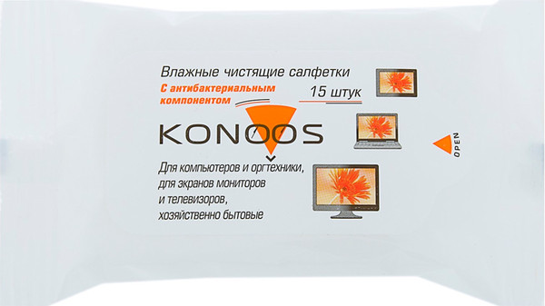 Салфетки для ухода за техникой Konoos KSN-15 - фото