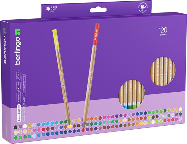 Набор цветных карандашей Berlingo SuperSoft. Pro / SP00120 - фото