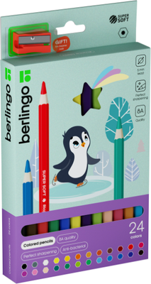 Набор цветных карандашей Berlingo SuperSoft. Jumbo / SSJ0124 - фото