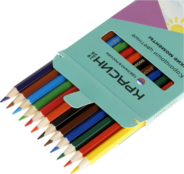 Набор цветных карандашей Красин Яркие моменты / КР-120700