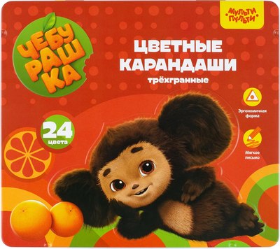 Набор цветных карандашей Мульти-пульти Чебурашка / CPЧБ_53000 - фото