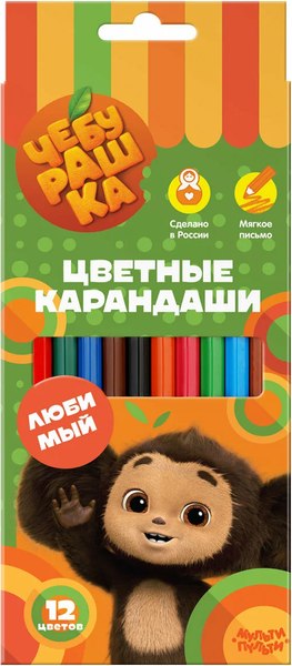 Набор цветных карандашей Мульти-пульти Чебурашка / CPЧБ_52996 - фото