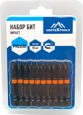 Набор бит Vertex Tools IP-PH2-50 - фото