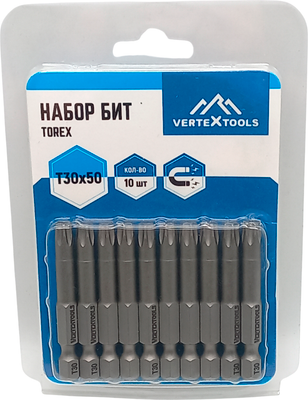 Набор бит Vertex Tools БТ-Т30-50 - фото