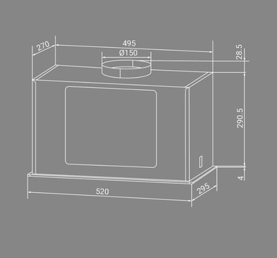 Вытяжка скрытая Hiberg VMF 6191 W