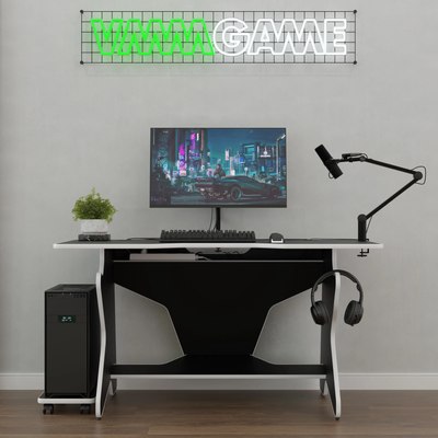 Геймерский стол Vmmgame Spaceone Dark 140 White / SO-2-BKWE