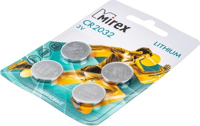 Комплект батареек Mirex CR2032 3V / 23702-CR2032-E4