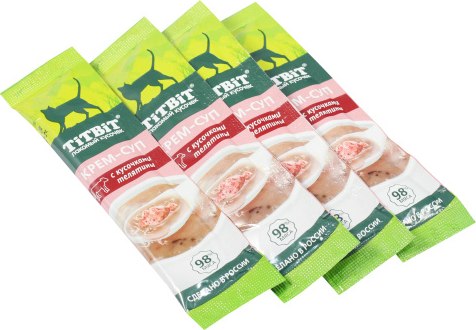 Лакомство для кошек TiTBiT Крем-суп с кусочками телятины / 26267