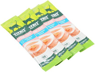 Лакомство для кошек TiTBiT Крем-суп с кусочками лосося / 26274